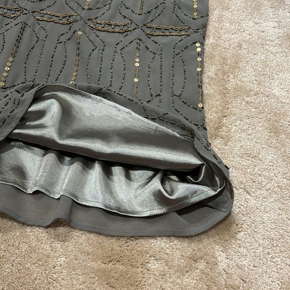 Fossil olive green and gold beaded and sequin top - Picture 9 of 16